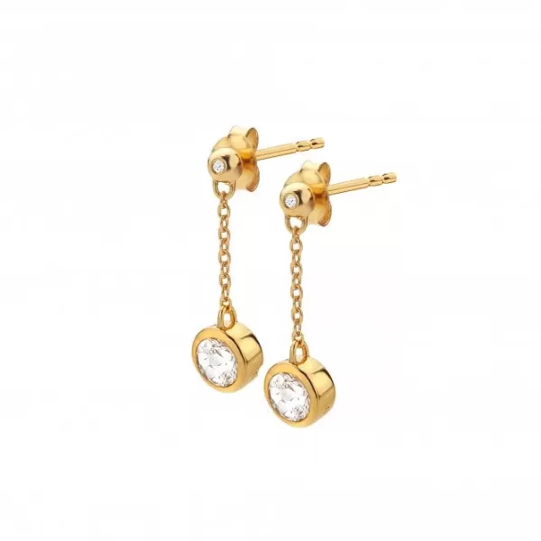 Image of Droplet White Topaz Earrings DE773