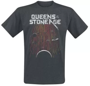Image of Queens Of The Stone Age Meteor Shower T-Shirt mottled grey
