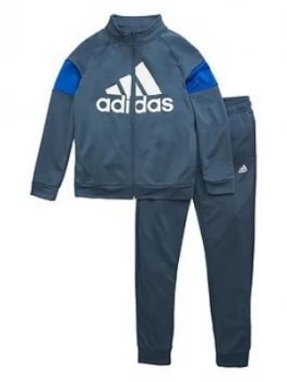 Image of Boys, adidas Originals Childrens Badge of Sport Tracksuit - Blue, Size 13-14 Years