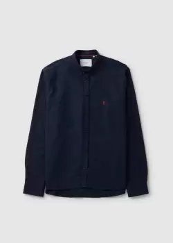 Image of Les Deux Mens Oliver Oxford Shirt In Striped Dark Navy