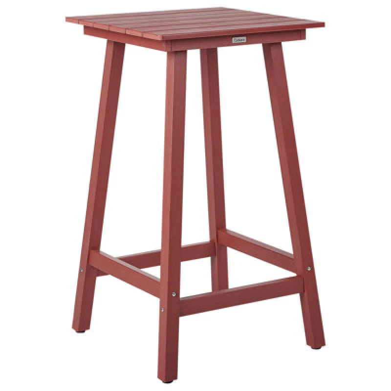 Image of Beliani Garden Bar Table Adirondack 60 Cm 59cm Synthetic Material Red