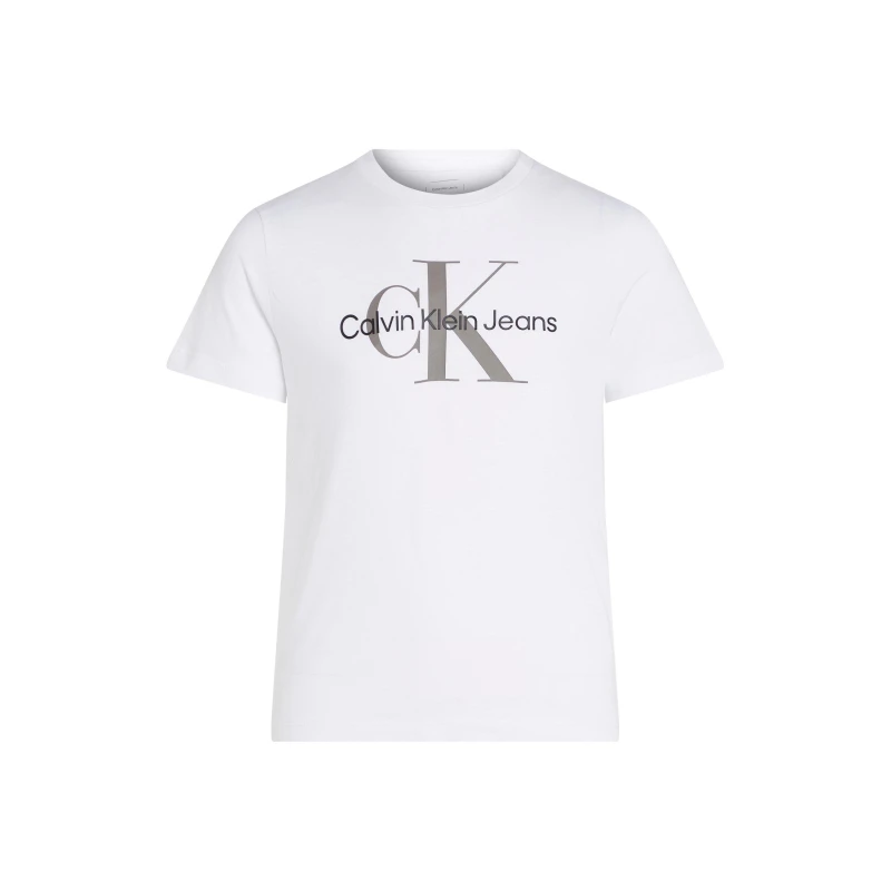 Image of Calvin Klein Jeans Monogram T Shirt Junior - White White 9 - 10 Years