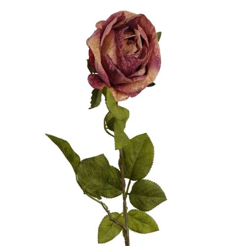 Image of Leaf 70cm Artificial Dark Pink Rose