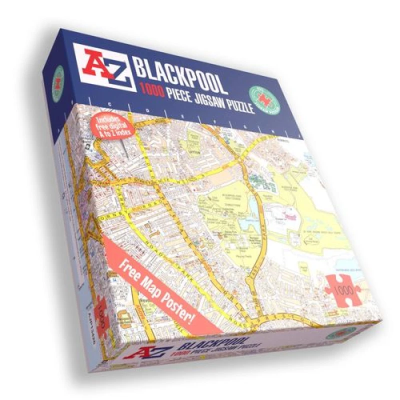 Image of A to Z A to Z Map of Blackpool 1000 Piece Jigsaw Puzzle