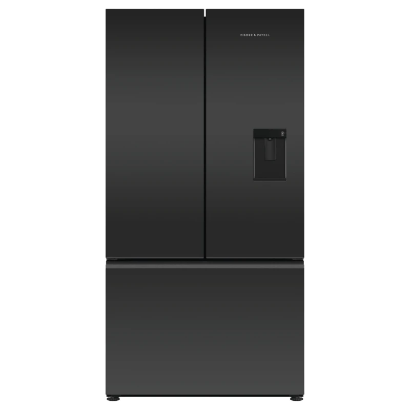 Image of Fisher & Paykel Series 7 Contemporary RF540AZUB6 WiFi Connected Plumbed Frost Free Multi-door American Fridge Freezer - Matte Black - E Rated