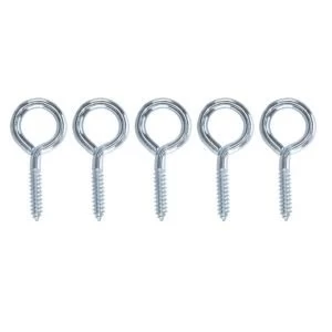 Image of BQ Zinc Effect Metal Screw Eye Pack of 25