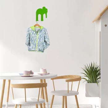 Image of Elephant - Green Green Metal Wall Hook