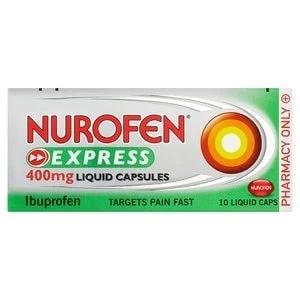 Image of Nurofen Express 400mg Liquid Capsules - 10 Liquid Capsules