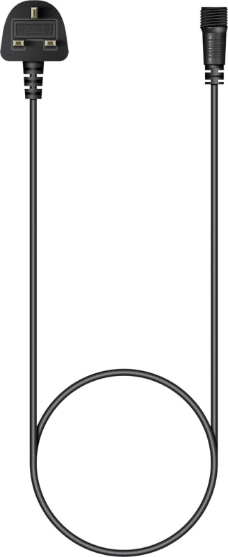 Image of EAGLE-CON Easy-Connect Festoon Mains Connecting Lead With 2m Rubber Cable.- Black ELV-720245