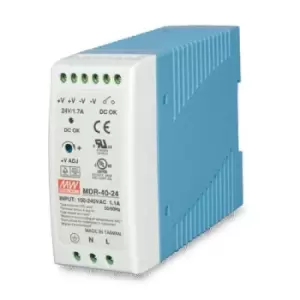 Image of PWR-40-24 - 40 W - 100-240 V - 50/60 Hz - 1.1 A - Blue - White - -20 - 70 °C