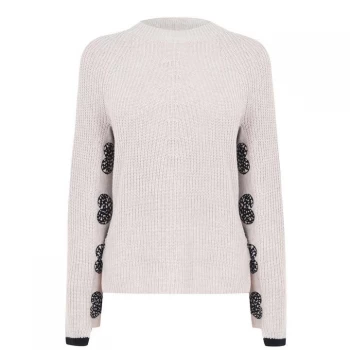 Image of Oui Heart Jumper - Stone 7057