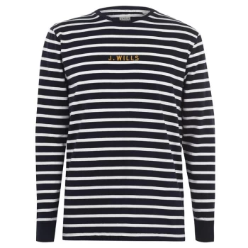 Image of Jack Wills Shearer Stripe Long Sleeve T-Shirt - Navy