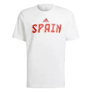 Image of adidas Fifa World Cup Qatar 2022 Spain T-Shirt in White