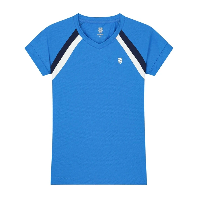Image of K Swiss Core Training Top Womens Short Sleeve Performance T-Shirts 8 (XS) Blue 63350418310