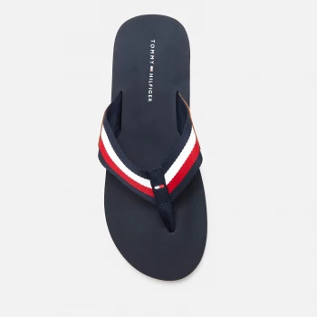 Image of Tommy Hilfiger Mens Corporate Hilfiger Beach Flip Flops - Desert Sky - UK 9