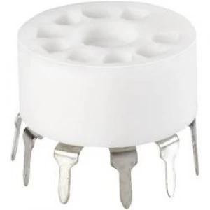 Image of Vacuum Tube Valve Holder Base Noval Fitting type details Print B Description Ceramic