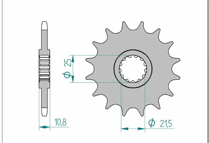 Image of AFAM Steel Standard Front Sprocket 21512 - 520