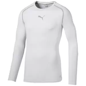 Image of Puma Long Sleeve Base Layer T Shirt Mens - White