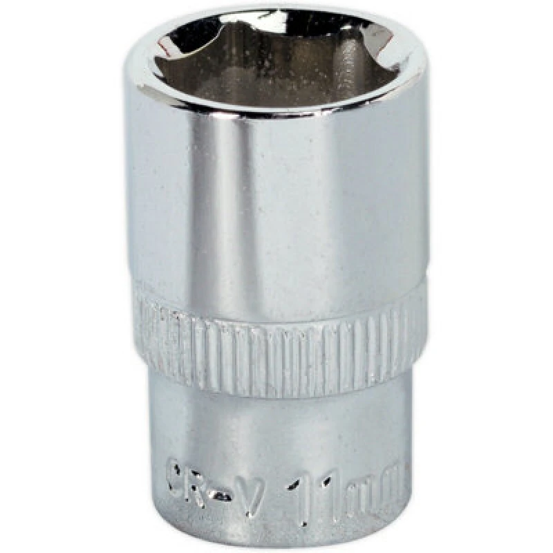 Image of Loops 11mm Forged Steel Drive Socket - 1/4" Square Drive - Polished Chrome Vanadium Metallics