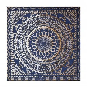 Image of Art for the Home Embellished Ink Fabric Canvas