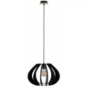 Image of Keter Nora Wire Frame Pendant Ceiling Light Black, 44.5cm, 1x E27