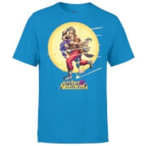 Image of Valiant Comics Classic Archer and Armstrong Running Graphic T-Shirt - Blue - M