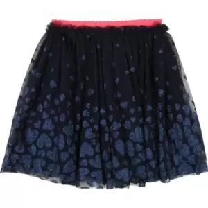 Image of Billieblush Girls Navy printed mesh tutu skirt - Blue