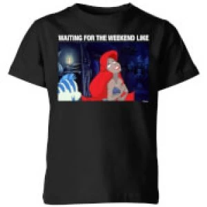 Image of Disney The Little Mermaid Weekend Wait Kids T-Shirt - Black - 5-6 Years