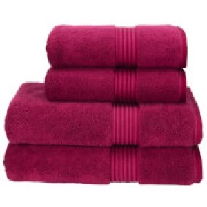 Image of Christy Supreme Hygro Towel Range - Raspberry - Bath Sheet (Set of 2) - Pink