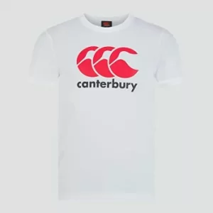Image of Canterbury Junior Logo T-Shirt White 10 Years