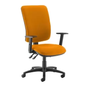 Image of Dams MTO Senza Extra High Back Operator Chair with Adjustable Arms - Costa Blue