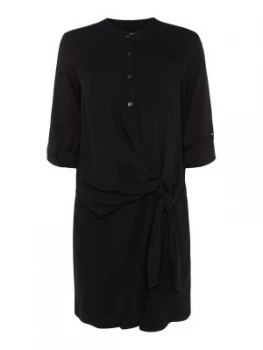 Image of DKNY Gathered Waist Dress Black