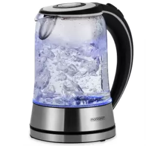 Image of Kettle Silver/Black Glass/Stainless Steel 1.7L