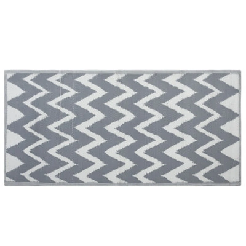 Image of Beliani Outdoor Rug Sirsa Grey 90 X 180 Cm