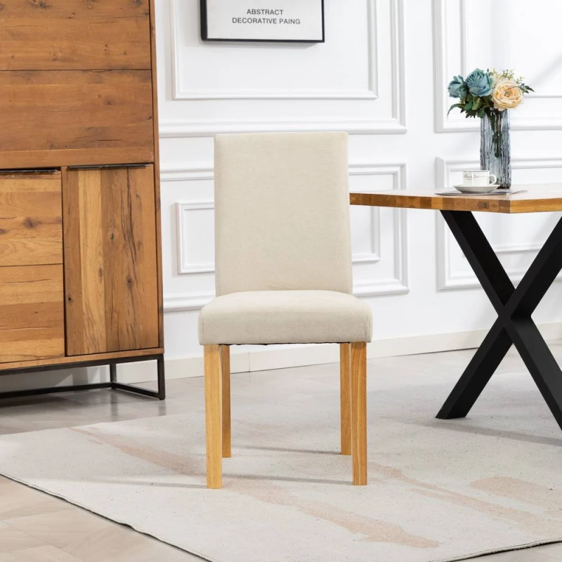 Image of Artemis Home Almont Fabric Dining Chairs - Set of 2 in Beige Size: 2 Pack Beige Unisex 2 Pack