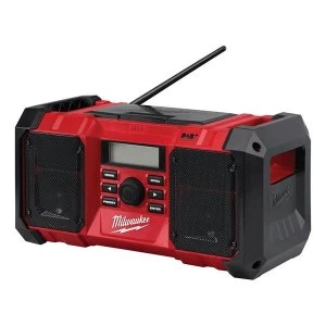 Image of Milwaukee Power Tools M18 JSRDAB-0 DAB Digital Jobsite Radio 240V & 18V Li-ion Bare Unit