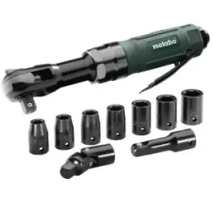 Image of Metabo DRS 68 Set Pneumatic forward/reverse ratchet 1/2 (12.5 mm) male square, 1/4 (6.3 mm) 6.2 bar