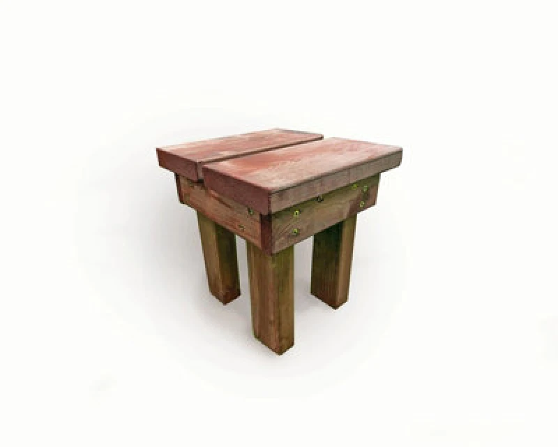 Image of Churnet Valley Garden Furniture Ltd Valley Classic Foot Stool - Timber - L30 X W30 X H30 Cm - Fully Assembled
