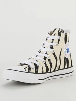 Image of Converse Chuck Taylor All Star Canvas Printed Hi Top - Animal Print , Animal Print, Size 7, Women