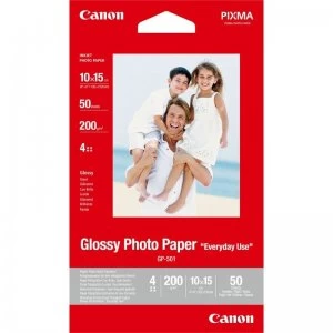 Image of Canon Glossy Photo Paper 4 x 6" (Pack of 50)