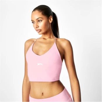 Image of Slazenger x Sophia & Cinzia Halter Neck Sports Bra - Pink