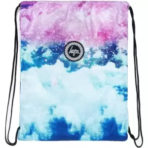 Image of Hype Glitter Skies Drawstring Bag (One Size) (Multicoloured)