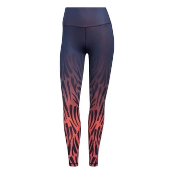 Image of adidas Optime Fierce Training 7/8 Tights Womens - Shadow Navy / Semi Turbo