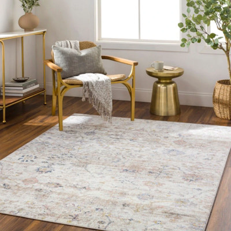 Image of Livabliss Machine Washable Oriental Boho Ivory Livia Area Rug 120 X 170 Cm - Easy Care, Non Shedding, Ideal For Living Room & Bedroom