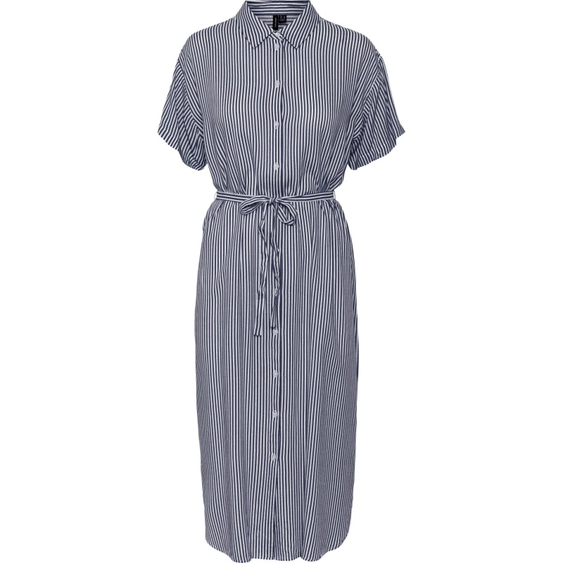 Image of Vero Moda Bumpy Shirt Dress - Blue Blue 8