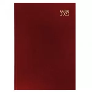 Image of Collins A5 Desk Diary Week To View Red 2022 35.15-22