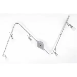 Image of Diyas - Diama Flexi G9 5 Nickel/polished chrome/opal glass bulbs