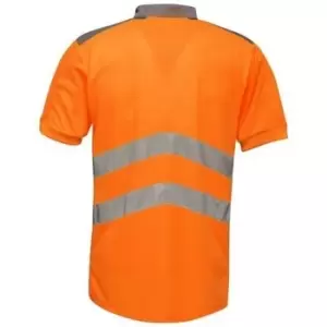Image of Professional TACTICAL Hi-Vis Polo TShirt mens T shirt in Orange - Sizes UK S,UK XL,UK XXL,UK 3XL