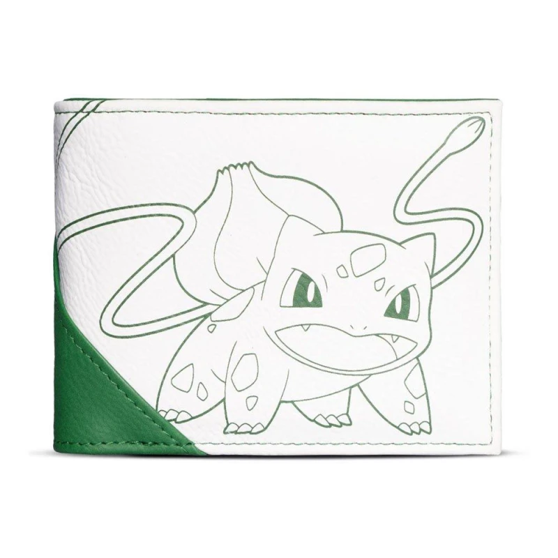 Image of Pokemon Bulbasaur Bi-fold Wallet, Male, White/Green (MW114552POK) Multi unisex