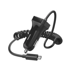 Image of Hama 00183243 mobile device charger Auto Black - Mobile Device Chargers (Auto, Cigar lighter, 2.4 A, 1 m, Black)